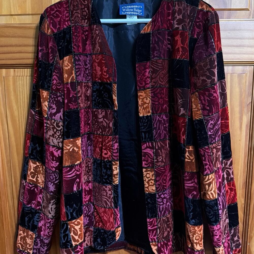 Vintage willow ridge patchwork Size 12 Jacket made in the USA